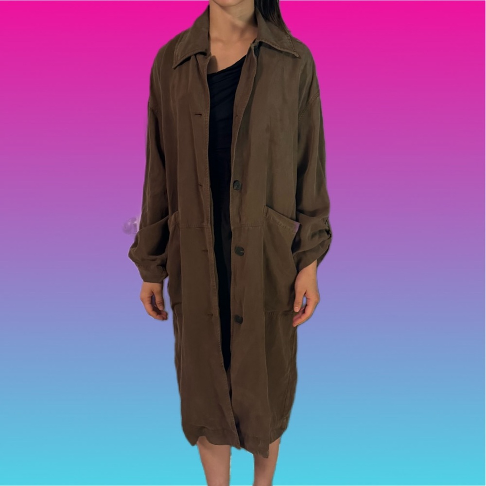 Chic Oversized Brown Trench Jacket from Zara